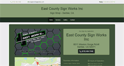 Desktop Screenshot of eastcountysignworks.com